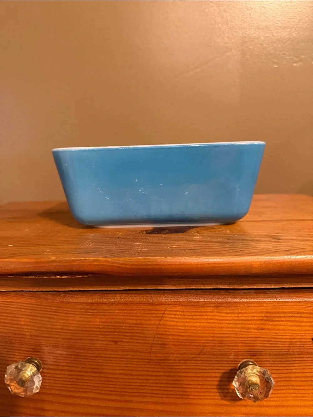 Vintage Pyrex blue mini loaf pan